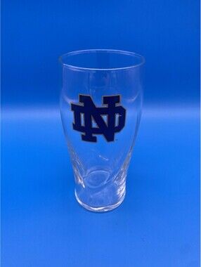 Guinness Notre Dame Fighting Irish Clear 20 oz Beer Glass